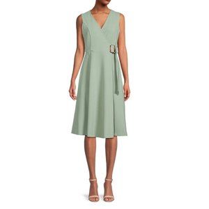 CALVIN KLEIN Belt Trim A Line Dress